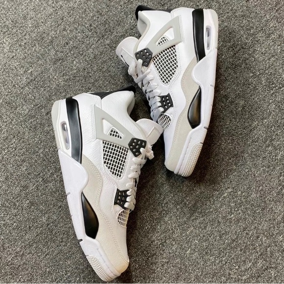 Jordan 4 Retro Mid Military Black Sneakers - Picture 1 of 7